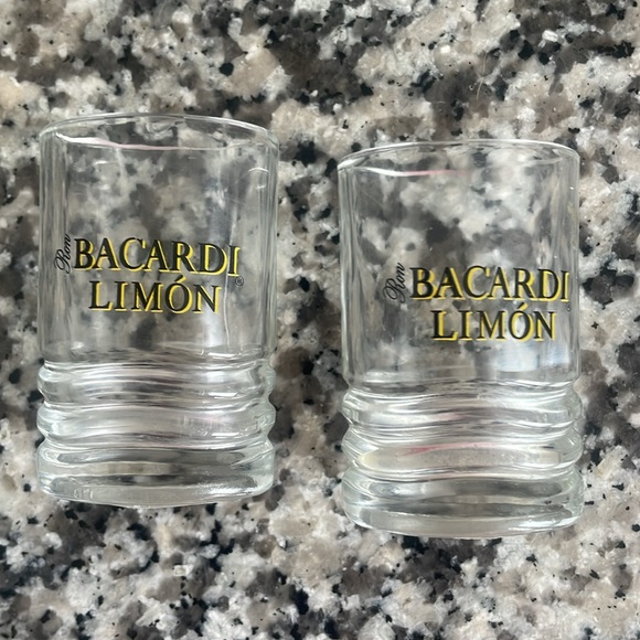 BACARDI LIMON Limited edition Shot Glasses Set of 2 - Picture 2 of 6